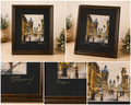 Striking Framed Prague Street Scene Watercolour & Ink Style Artwork Signed