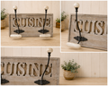 Pair Rustic Vintage Style Wall Coat Hooks Ceramic Handles Cast Iron Farmhouse
