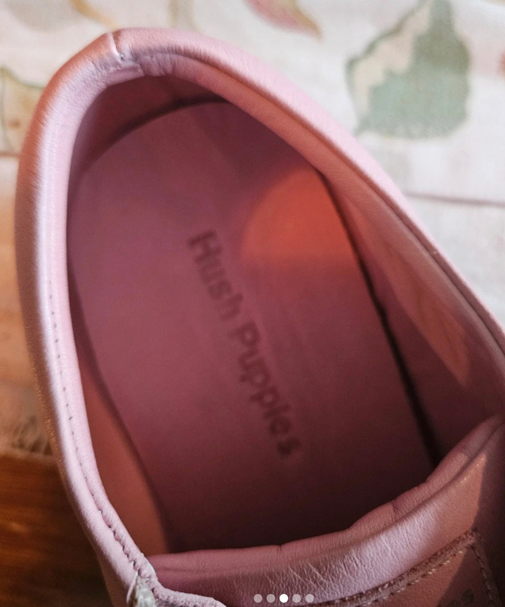 Hush Puppies Pink Leather Trainers Shoes UK Size 6 – Never Worn