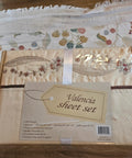 Vintage Valencia Queen Size Embroidered Sheet Set – New Unused
