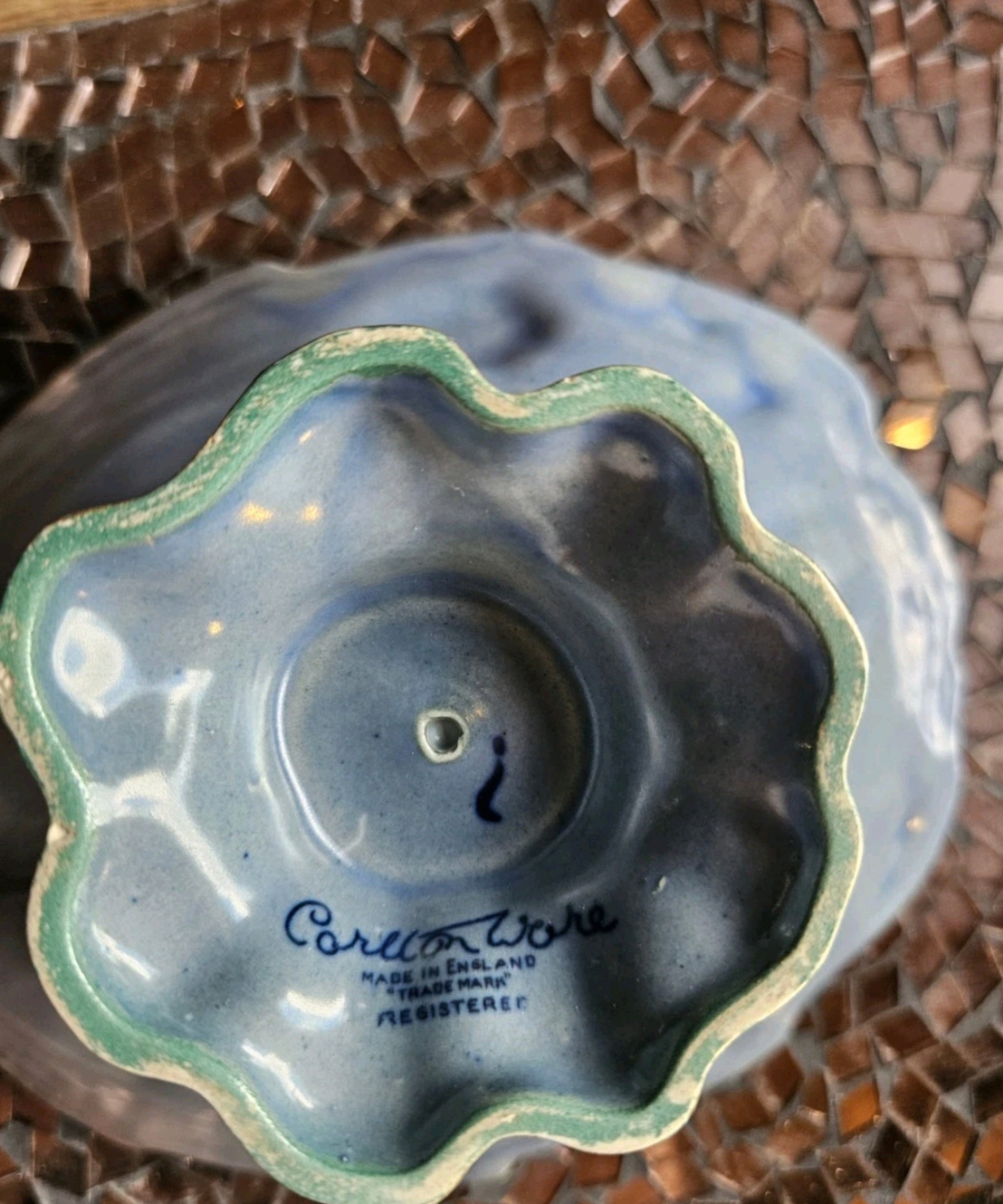 Vintage Carlton Ware Footed Bowl – Raised Tree Design – Made in England