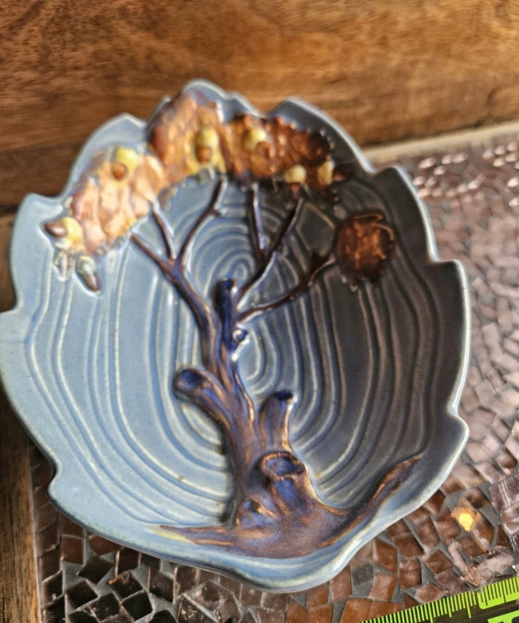 Vintage Carlton Ware Footed Bowl – Raised Tree Design – Made in England