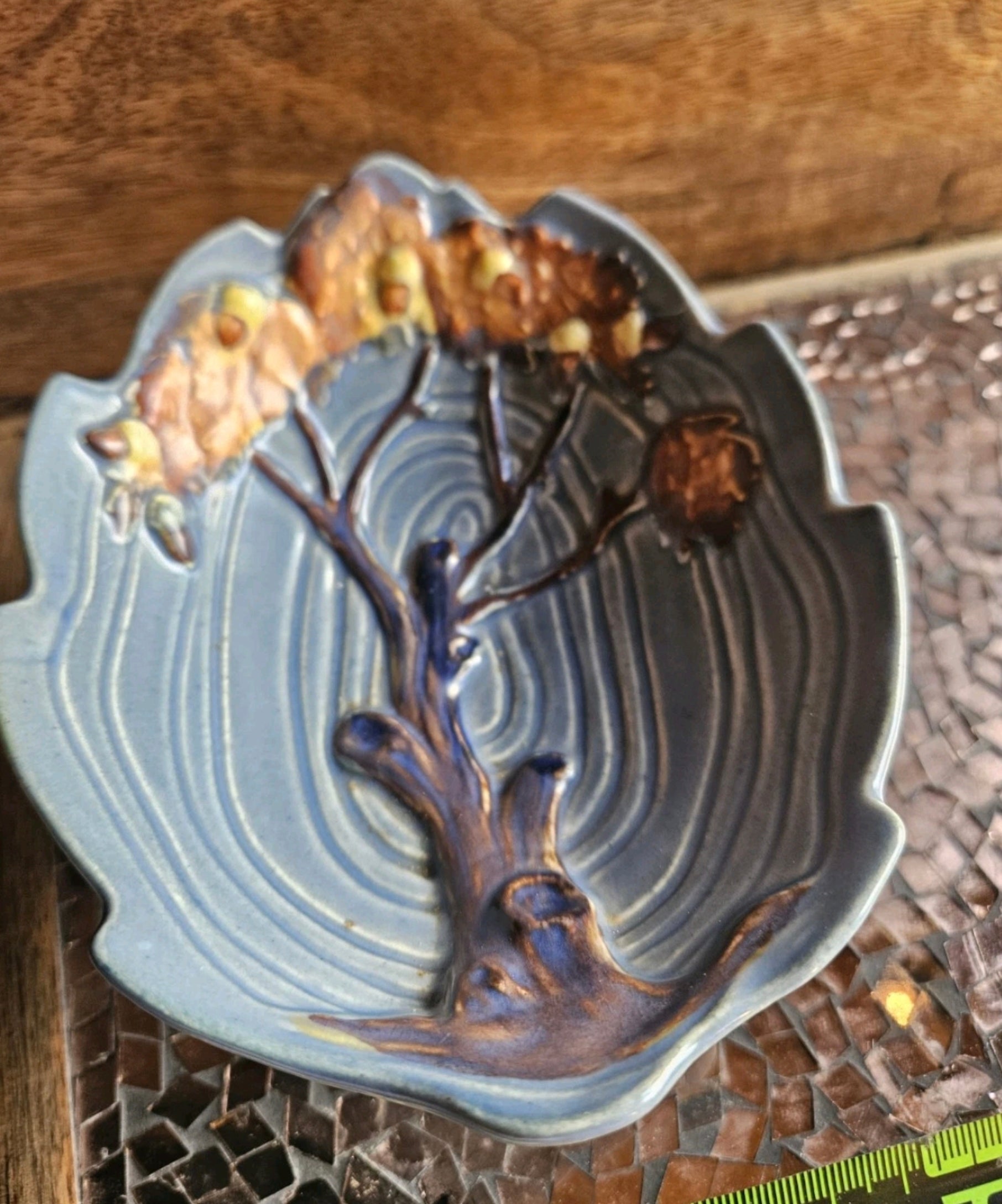 Vintage Carlton Ware Footed Bowl – Raised Tree Design – Made in England