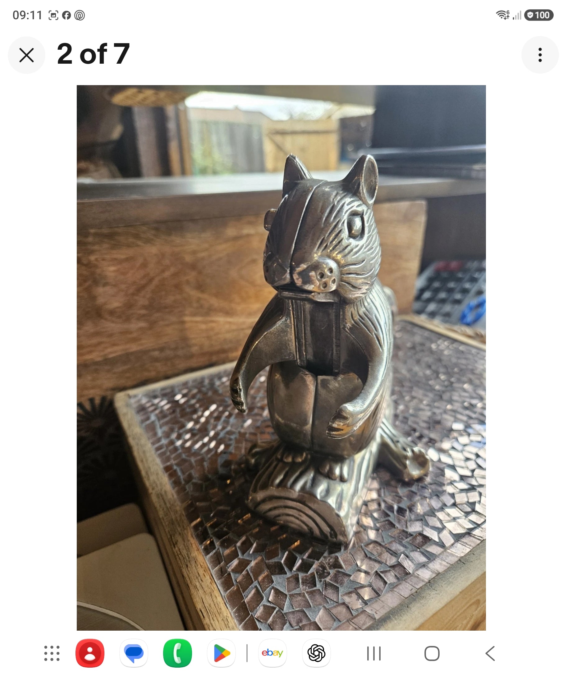 Vintage Heavy Metal Squirrel Nutcracker – Decorative Kitchen Collectable