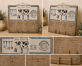 Rustic French Country Cow Memo Board | Farmhouse Kitchen Wall Decor